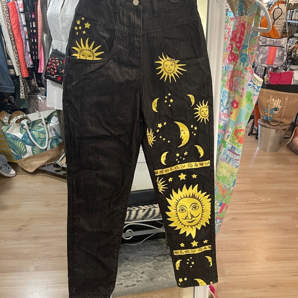 AMAZING retro denim Sun Moon Detail high waist 90s - Picture 6 of 9